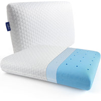 1 x RAW Customer Returns inight pillow, memory foam pillow set of 2, pillow 40x60cm, neck pain, orthopedic pillow memory foam, pillow for side sleepers-13cm - RRP €110.42