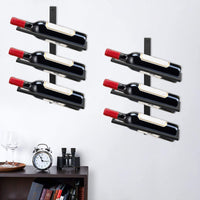 1 x RAW Customer Returns Giyiprpi wall wine rack bottle rack for 6 bottles, metal wine rack hanging wall mounted wine bottle racks, wall shelf wine storage rack for kitchen dining room bar tilt 6  - RRP €43.36