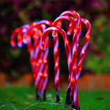 1 x RAW Customer Returns Candy cane LED fairy lights outdoor set of 10, 55cm height 60 LEDs red with 8 modes illuminated Christmas path marker landscape path light Christmas lighting decoration for Christmas garden decoration - RRP €39.31