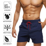 1 x RAW Customer Returns Aisprts Swim Trunks Men, Swim Shorts with Zipper Pockets for Men, Quick-Drying Waterproof Stretchy Swim Shorts with Drawstring and Mesh Inner Shorts, Men s Beach Shorts - RRP €19.99