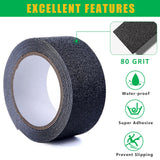 2 x Brand New Anderlax anti-slip adhesive tape, 5 cm x 10 m stair anti-slip strips, anti-slip flutter tape for garden steps, pool stairs indoors and outdoors, etc., black, garden tool - RRP €16.8