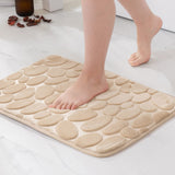 1 x RAW Customer Returns MIULEE Bath Mat Memory Foam Bathroom Rug Non-Slip Bath Mat Water Absorbent Bath Mat Quick Drying Washable Shower Mat for Bathroom 40 x 60 cm Beige - RRP €16.51