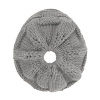 1 x RAW Customer Returns Women s winter hat, beanie hat, winter knitted hat, peaked cap, ponytail hats, hats caps for knitted baseball cap, hat with braids, hole light grey  - RRP €10.07