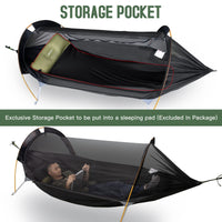 1 x RAW Customer Returns Night Cat Hammock Tent with Mosquito Net Waterproof Rain Fly For 1 Person Hiking Camping in Garden Backyard Wild - RRP €129.99