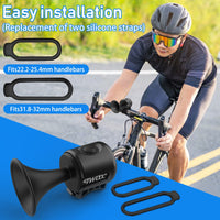 1 x RAW Customer Returns Bike Bell 120 dB, IPX4 Waterproof Bike Horn, MTB Electric Bike Bell, Electronic Horn, for 22.2-32mm Handlebars, Bike Accessories, Easy Installation A-Black  - RRP €14.76