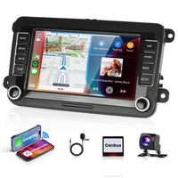 1 x RAW Customer Returns  2 64G 7 2 Din Car Radio For VW Golf 5 6 Polo Passat Skoda Touran Tiguan Seat With Carplay Android Auto Wireless Mirror link,Car Radio With HiFi Screen Bluetooth RDS FM AHD Back up Camera CANBUS - RRP €148.43