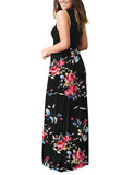 2 x Brand New AUSELILY Women s Summer Sleeveless Loose Maxi Dress Casual Long Dress with Pockets S, Rose Black  - RRP €65.98