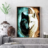 1 x Brand New Clendo Animals Diamond Painting Set for Adults, DIY 5D Diamond Painting Wolf, Diamond Painting Beginners for Home Wall Decor 30 x 40 cm - RRP €20.4