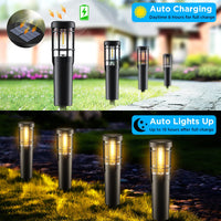 1 x RAW Customer Returns Ainostone Solar Lamps 4 Pack Solar Lights 900mAh Warm White LED Garden Lights Super Bright Solar Garden Lighting with Ground Spike IP65 Winterproof Auto On Off for Outdoor Garden Balcony Terrace Decoration Path - RRP €39.99