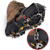 3 x Brand New Non-Slip Ice Crampons, Stainless Steel, with Solid Silicone Gel Cover, Equipped with 19 Teeth, Great for Skiing, Ice and Snow - By EnergeticSky L, Black  - RRP €55.98