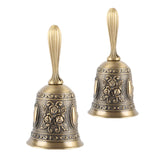 1 x RAW Customer Returns JMIATRY 2pcs Table Bells Small Hand Bell for Restaurants Hotels Shops Bell Bronze Color - RRP €22.8