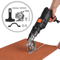 1 x RAW Customer Returns Electric Scissor Cutter Head, Stainless Steel Rotary Cutter with Integrated Grindstone Fabric Cutting Tool for Fabric Carpet Cardboard - RRP €35.15