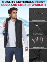 1 x RAW Customer Returns KEMIMOTO heated vest with app remote control, heated vest for men and women, with 10000mAh battery, heated vest with 4 heating zones, for motorcycling, fishing, skiing - RRP €69.99