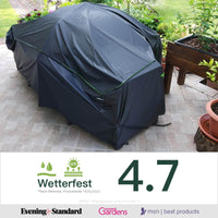 1 x RAW Customer Returns Awnic garden furniture cover waterproof with hooks winterproof, 420D Oxford with AlicanTex weatherproof technology, windproof anti-UV garden table cover, rectangular black 245 160 71cm  - RRP €41.3