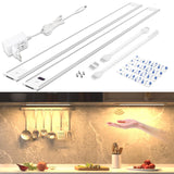 1 x RAW Customer Returns Wobsion Under-Unit Kitchen LED Warm White with Non-Contact Sensor, LED Strip 42 cm x 2 Pieces Lighting Kitchen Dimmable 3000 K, Ultra Thin Kitchen Light Under-Unit LED for Wardrobe, Showcase Cabinet Lighting - RRP €33.26