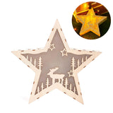 1 x Brand New Wooden Star Shaped LED Decorative Lamp, LED Lighting, Christmas Star, Window Lighting, Christmas Decoration, Wooden Stars, Christmas Lighting, Christmas Ornaments - RRP €20.4