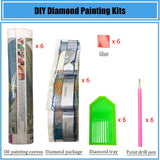 1 x Brand New AIVORIUY Diamond Painting Kits 5D Diamond Painting Children Painting Full Pictures Set Large DIY Landscape Arts Craft Mosaic Making for Adults Gift Home Wall Decor 30 x 40 cm Sun B - RRP €20.4