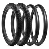 1 x RAW Customer Returns YunSCM 2-pack 18 inch bicycle tire 18x1.95 ETRTO 54-355 Plus 2-pack 18 inch tube 18x1.75 2.125 AV32mm valve compatible road bike 18x1.95 tire and tube - RRP €41.58