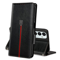 1 x RAW Customer Returns Samsung Galaxy A23 M23 M13 case, magnetic leather mobile phone case, foldable card slots Galaxy A23 5G protective case, flip slim TPU bumper silicone book case, cover for Samsung A23 5G M13 black - RRP €16.99