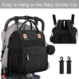 1 x RAW Customer Returns Fexkean Diaper Bag Backpack Baby Changing Backpacks with Large Travel Diaper Bag with Foldable Cot with Multifunctional Baby Bags Changing Mat Baby Bed Backpack-Black - RRP €45.99