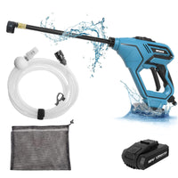 1 x RAW Customer Returns WESCO cordless high pressure cleaner, 18V 2.0Ah mobile high pressure water gun with 5 multi-spray nozzles, 22 bar, 6M hose, carrying bag, extension lance, charger, cordless garden and outdoor cleaning - RRP €80.66