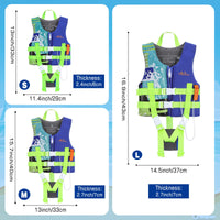 1 x RAW Customer Returns MoKo Kids Life Jacket, Buoyancy Aid Vest with Survival Whistle for Beach Holiday Pool Swimming Training, PEP Swimming Jacket for Boys Girls Weighing 17.6-33.1 Pounds, S - Dark Blue - RRP €17.14