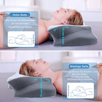 1 x RAW Customer Returns SAHEYER Memory Foam Pillow Neck Pillow Head Pillow, Ergonomic Orthopedic Pillow Side Sleeper Pillow Anti-Snoring Pillow for Side, Back Stomach Sleepers - RRP €35.54