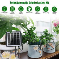 1 x RAW Customer Returns JIYANG Solar Irrigation System Garden, DIY Automatic Watering, Watering Device Balcony, 10m Drip Hose Irrigation, Plant Self-Watering, 6 Timing Modes with Anti-Siphoning Device - RRP €39.99