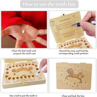 5 x Brand New Shengruili Wooden Children s Keepsake Gift, Baby Tooth Box for Children s Teeth, Wooden Children s Tooth Box, Tooth Box for Girls Boys, Teeth Saver Box - RRP €114.0