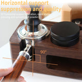 1 x RAW Customer Returns HAMON tamper station 58mm, portafilter holder made of walnut wood, tamper coffee distributor, tamping station for barista accessories, 58mm coffee tamper station with silicone cushion, adjustable height - RRP €41.34