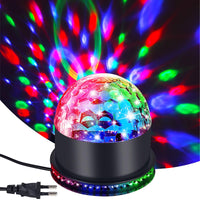 6 x RAW Customer Returns Disco ball, 48 LED lamp disco ball, 360 rotation disco light 7 RGB colors music controlled automatic mode, stage lighting decoration for home birthday Christmas KTV club - RRP €125.94