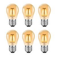 2 x RAW Customer Returns kuyamilay 8W G45 E27 LED light bulb, LED filament bulbs, 2700 K warm white LED bulb, retro amber glass LED lamp for decoration, pack of 6 - RRP €40.94