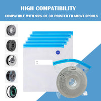 1 x RAW Customer Returns TIOPY 20 Pieces 30x34cm Vacuum Bags for 3D Printer Filament, Reusable Filament Storage Bag, 20 Desiccants and 2 Sealing Clips, For PLA ABS PETG TPU - RRP €18.68