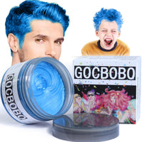 6 x Brand New Unisex Temporary Hair Dye Wax Washable Natural Modeling Colorful Hair Wax Suitable for Halloween Cosplay Christmas Party Blue  - RRP €79.92