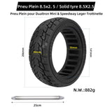 1 x RAW Customer Returns Fastvert Solid Tire for Dualtron Mini Speedway Leger Scooter - 8.5x2.5 Inch Anti-Puncture Anti-Slip Tire for Electric Scooter 1 Piece Includes a Lever  - RRP €53.0