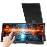 1 x RAW Customer Returns 12.3 inch Portable Touchscreen Secondary Monitor, Mini HDMI, USBC, 1920 720 IPS Stretched Bar LCD Portable Travel Touch Screen for Laptop Computer Aida64 GPU CPU RAM Monitoring - RRP €121.0