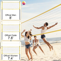 1 x RAW Customer Returns Garden Volleyball Net, Portable Professional Volleyball Net Replacement Parts Volleyball Net Set for Indoor Outdoor Pool Campus Swimming Pool - RRP €118.02