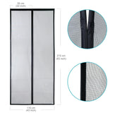 1 x RAW Customer Returns Apalus Mosquito Net with Magnets in Fiberglass, Deluxe Model - Very Resistant Mesh, Curtain with Even More Powerful Magnets, Resists Wind and UV Rays - Cannot be Shortened 110x210 CM, Black  - RRP €28.02