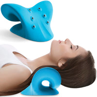 6 x Brand New Anzorhal Neck Massager Neck Shoulder Massage Pillow Cervical Traction Device Pain Relief Head Neck for Neck Pain Headache Magnetic Therapy Blue  - RRP €157.8