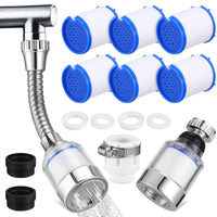 4 x Brand New SOLUSTRE Water Filter Faucet 360 Degree Rotatable Water Filter Shower Faucet Water Purifier Including Filter Cartridges Kitchen Faucet Extension For Bathroom Kitchen - RRP €70.36