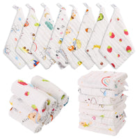 1 x RAW Customer Returns Fingertoys 8 Pack Baby Muslin Washcloths, Newborn Muslin Cloths, Soft Newborn Baby Face Cloths, Multipurpose Baby Towel for Girls and Boys Baby Towels, 25x25cm - RRP €9.88