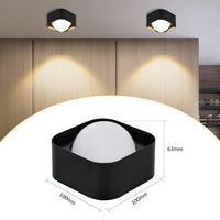 1 x RAW Customer Returns BOYIR 4 pieces LED surface-mounted spotlights, ceiling spotlights, flat LED GX53 6W 230V ceiling light, black, warm white 3000K, surface-mounted spot, round surface-mounted light, ceiling lamp made of aluminum, - RRP €47.99