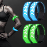 79 x Brand New SYAKZK LED bracelet, 4 pieces of reflective band with THREE lighting modes, reflectors for children, luminous band running light for night running, jogging, cycling, dog walking, running, outdoor sports - RRP €876.11