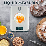 1 x RAW Customer Returns QL Digital kitchen scales, scales up to 10kg, stainless steel kitchen scales with LCD display and tare function, household scales for baking and cooking, black - RRP €14.99