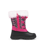 1 x RAW Customer Returns DREAM PAIRS boys girls snow boots waterproof winter boots with warm faux fur lining BLACK PINK-E 34 EUR KSNOW-E - RRP €32.56