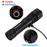 1 x RAW Customer Returns Alonefire H002 Tactical LED Flashlight Extremely Bright USB Rechargeable Waterproof Zoomable 5 Modes with Charging Station, Battery Included for Outdoor Hiking Hunting Emergency Military Police Survival - RRP €28.99