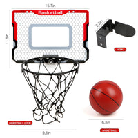 5 x Brand New Jacootoys Indoor Basketball Hoop for Kids and Adults, Mini Basketball Hoop for Door with 2 Balls, Basketball Hoop for Kids Boys 3, 4, 5, 67, 8, 9, 10, 11, 12 - RRP €156.0