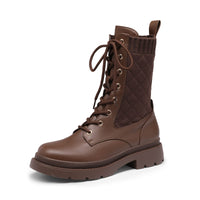 6 x Brand New DREAM PAIRS Women s Lace Up Boots, Latex Insole, Chunky Sole, Brown, 41 EU - RRP €198.66