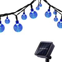 1 x RAW Customer Returns Tuokay Solar Fairy Lights Outdoor 6.5 m 30 LED 8 Modes Waterproof LED Outdoor Fairy Lights with Ball Decorative Lighting for Garden Balcony Gazebo Patio Lawn Yard Fence Wedding Decoration Purple  - RRP €12.76