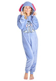 1 x RAW Customer Returns Disney Onesie Women s Stitch One-Piece Pajamas - Eeyore, Minnie, Maleficent Pajamas Onesie - Sizes from S-XXL Blue Eeyore, XL  - RRP €23.9